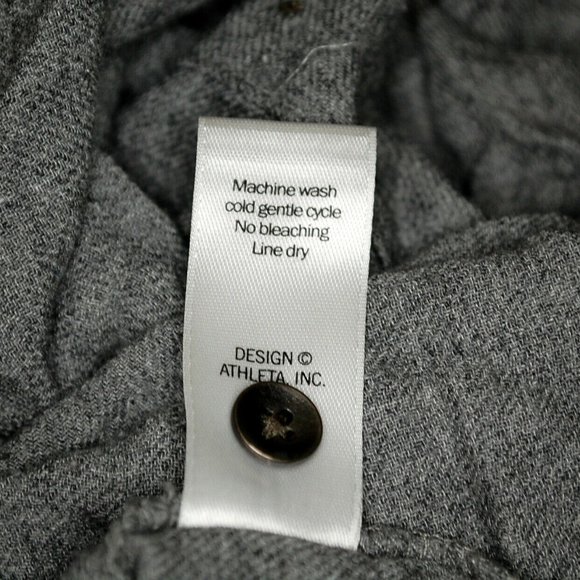 Athleta Avenue Viscose Wool Button Up Gray Shirt - Picture 7 of 7